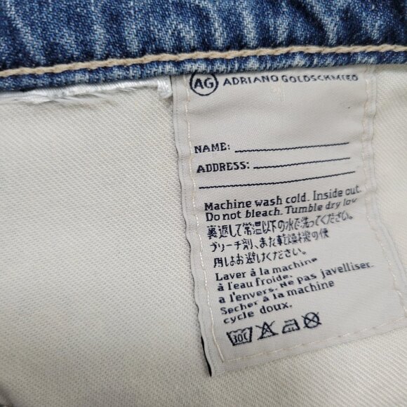 AG Adriano Goldshmied Blue The Bonnie Relaxed Denim Jean Cut Off Shorts Size 32 - Picture 4 of 11